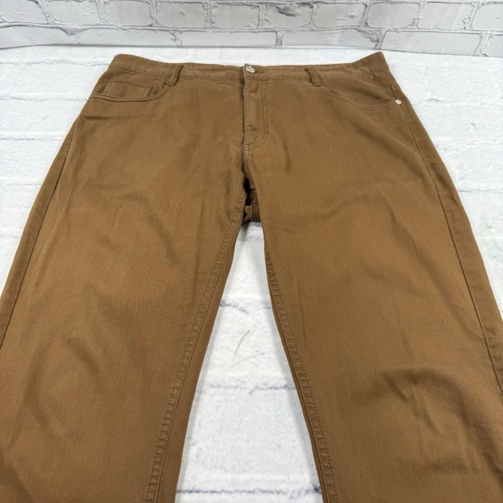 Authentic Fendi Roma Brown Slim Fit Stretch Pants‎ 34x31